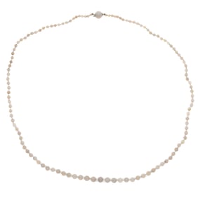 Art Deco Opal, Rock Crystal, Gold Necklace