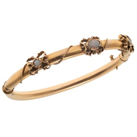 Opal, 14k Yellow Gold Bracelet