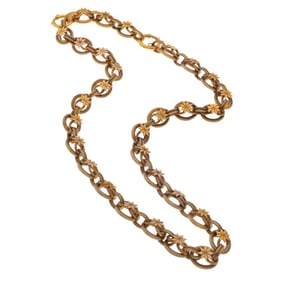 Victorian 14k Yellow Gold Locket Chain