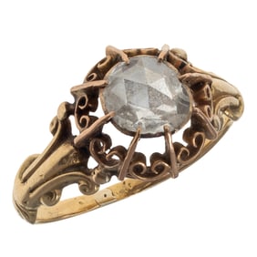 Diamond, 18k Yellow Gold Ring