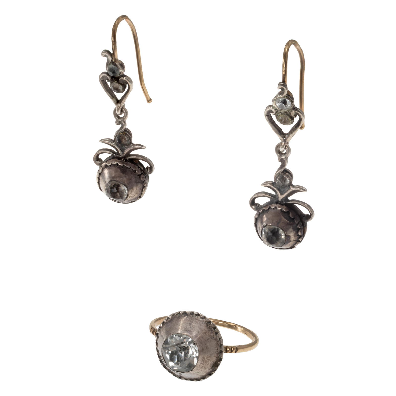 Georgian Paste, Gold, Silver Jewelry Suite (1 of 4)