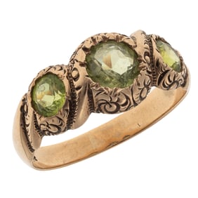 Peridot, 14k Yellow Gold Ring
