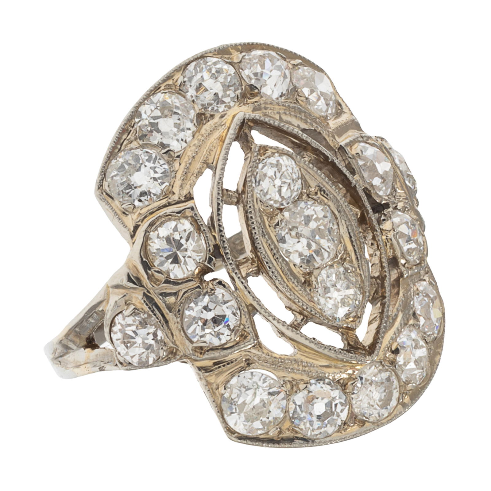 Edwardian Diamond, 18k White Gold Ring (1 of 5)