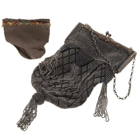 Art Deco Silver Beaded Evening Bag