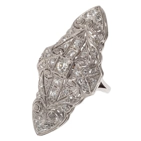 Diamond, 18k White Gold Ring