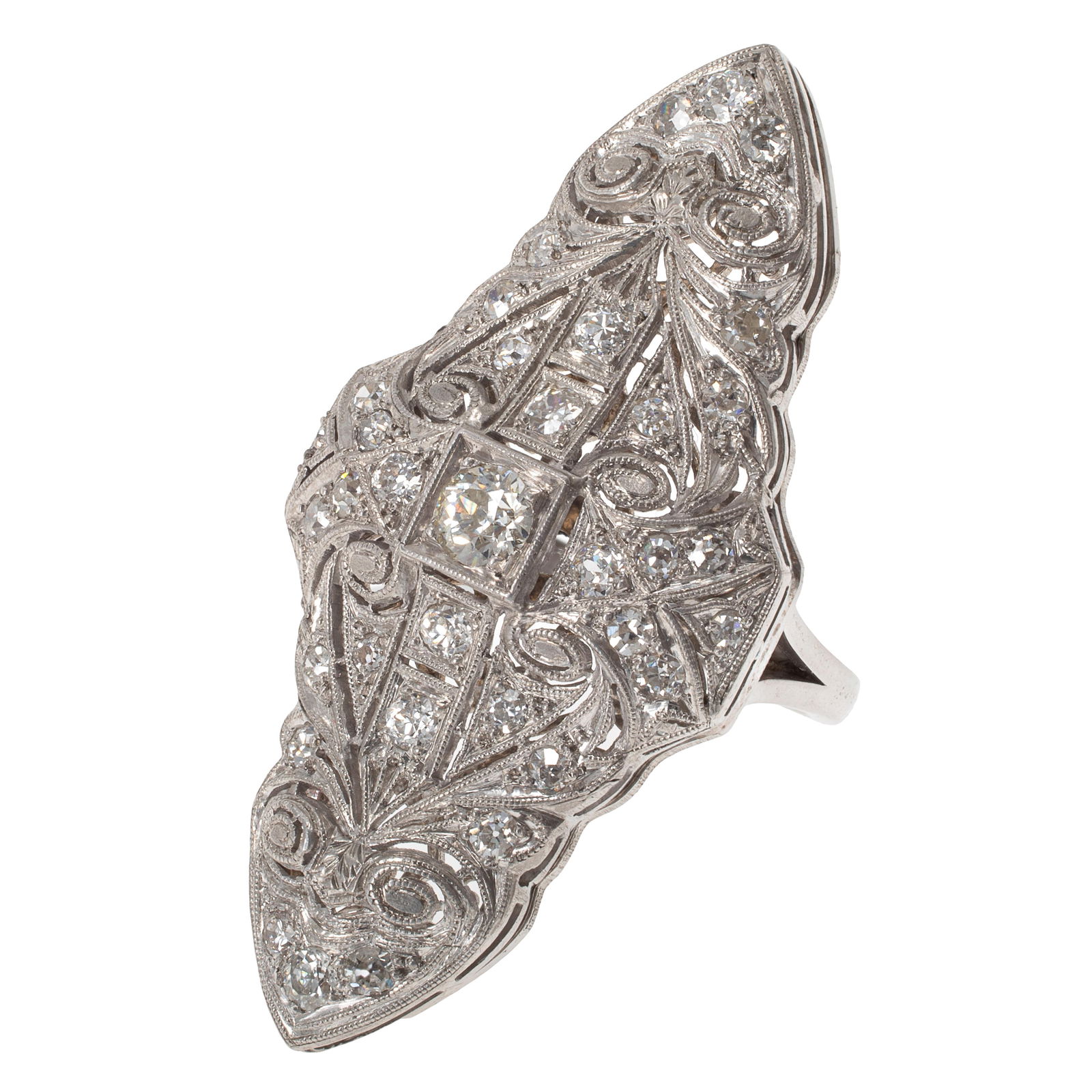 Diamond, 18k White Gold Ring (1 of 6)