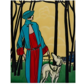 Art Deco Ceramic Plaque