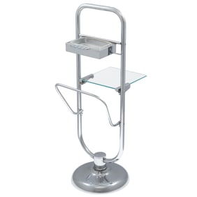 Art Deco Chrome and Glass Smoker's Stand