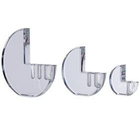 Lucite sculptural bud vases