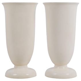 Pair of Lacquered Copper Vases by Robert Kau