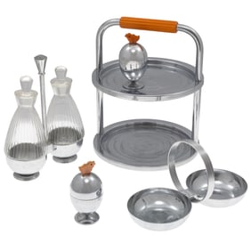 Collection of Art Deco Buffet Service Items