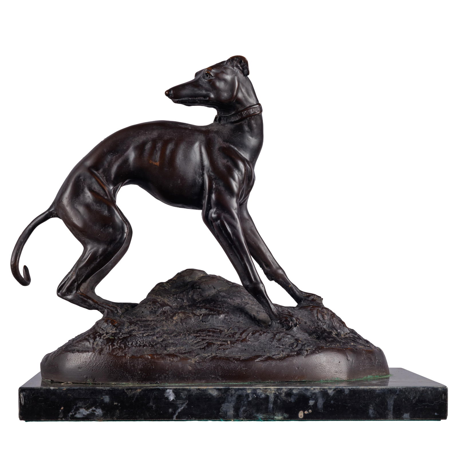 After Theodore Gechter (French, 1796-1844), Patinated Spelter Figure of a Standing Hound (1 of 7)