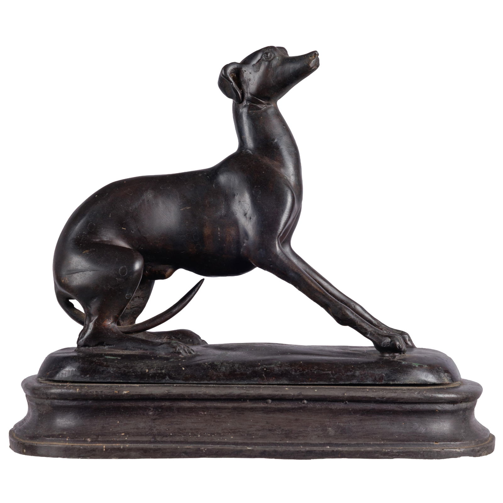 Spelter Seated Hound Doorstop (1 of 7)