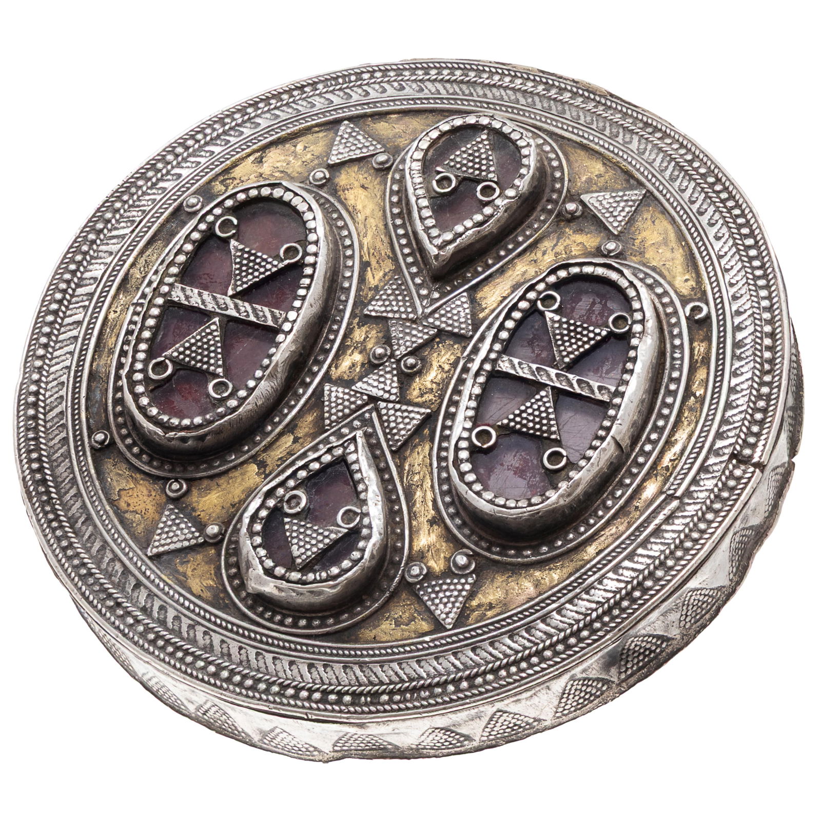 Kazakh Glass, Silver, Gilt, Matchmaker's Ring (1 of 4)