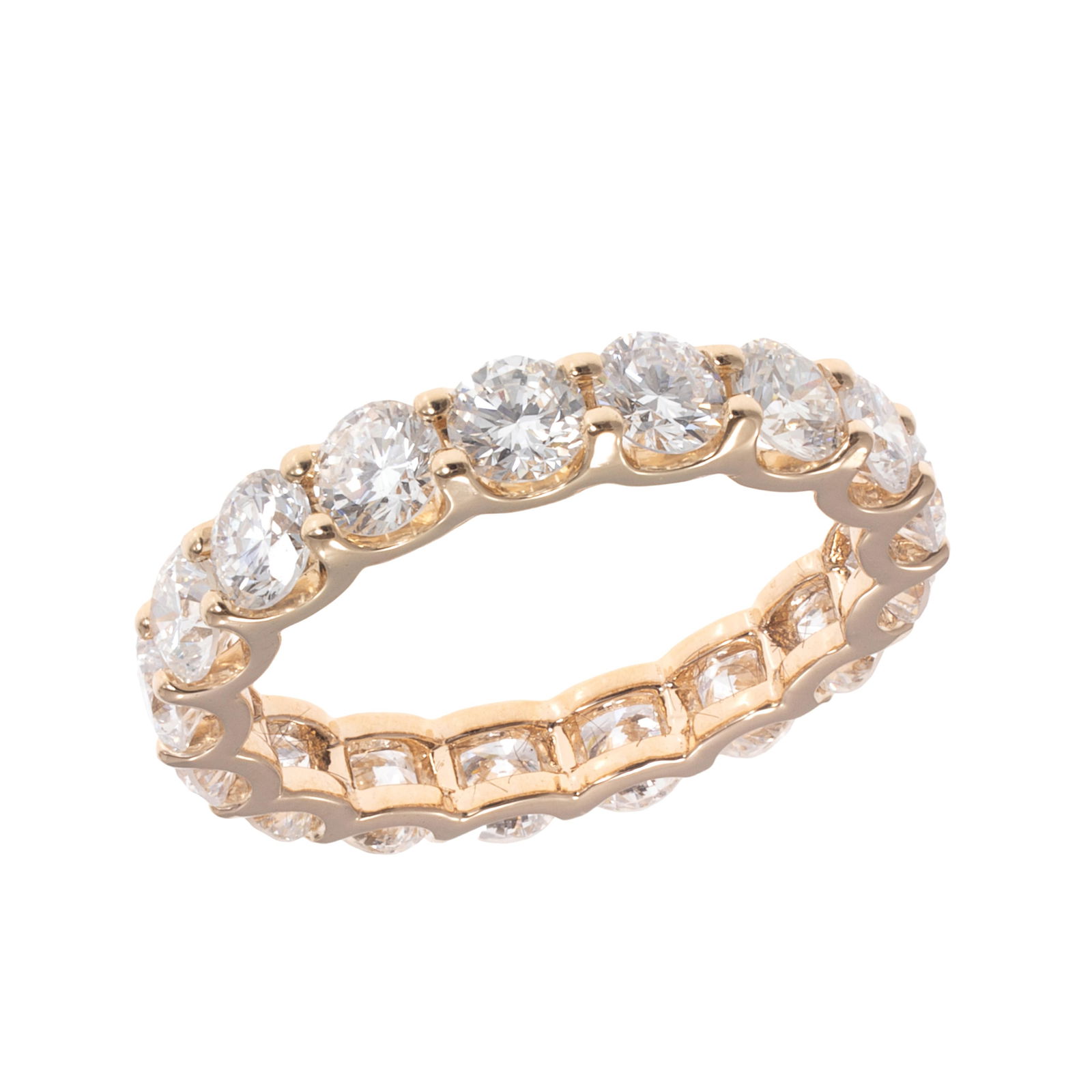 Diamond, 14k Yellow Gold Eternity Ring (1 of 5)