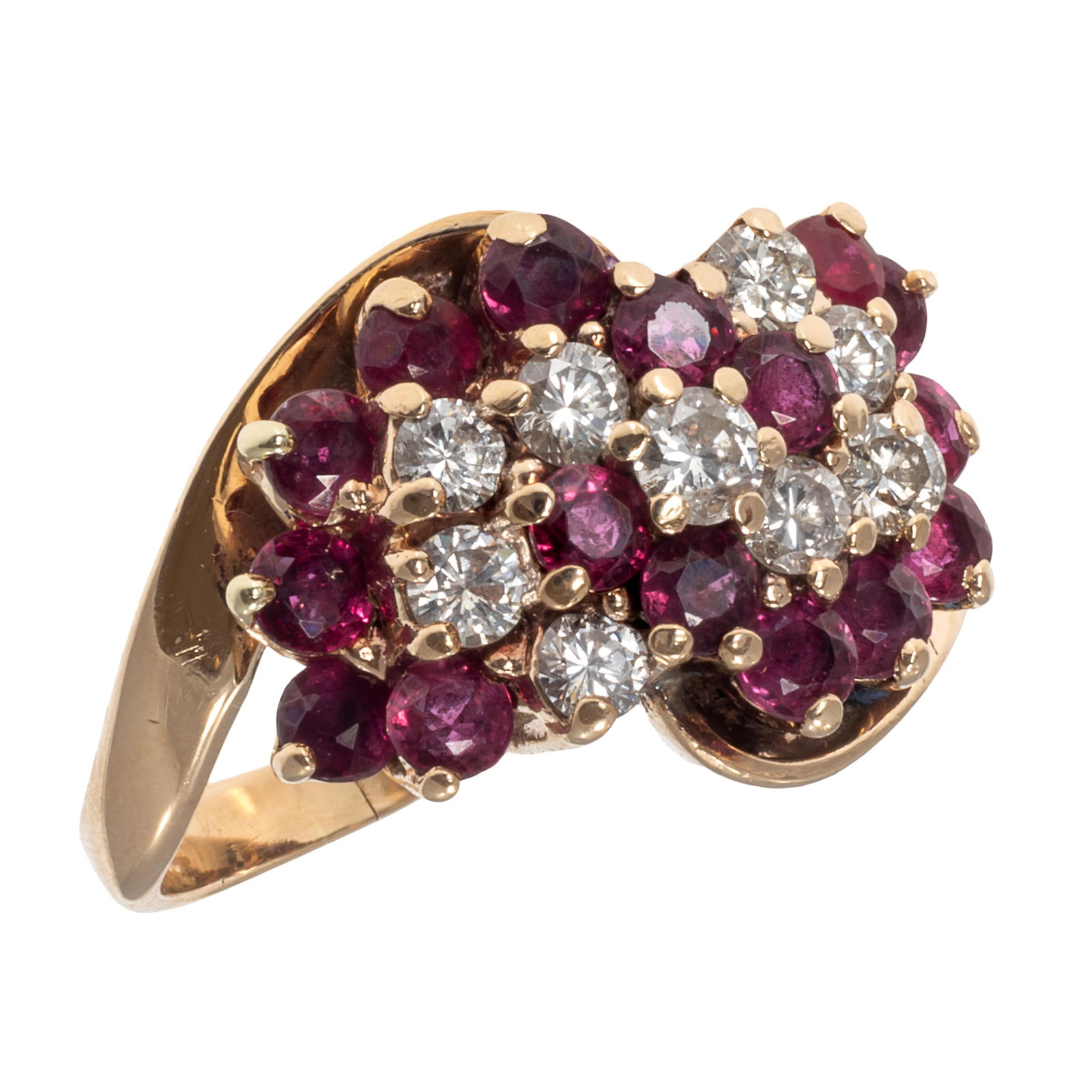 Diamond, Ruby, 14k Yellow Gold Ring (1 of 5)
