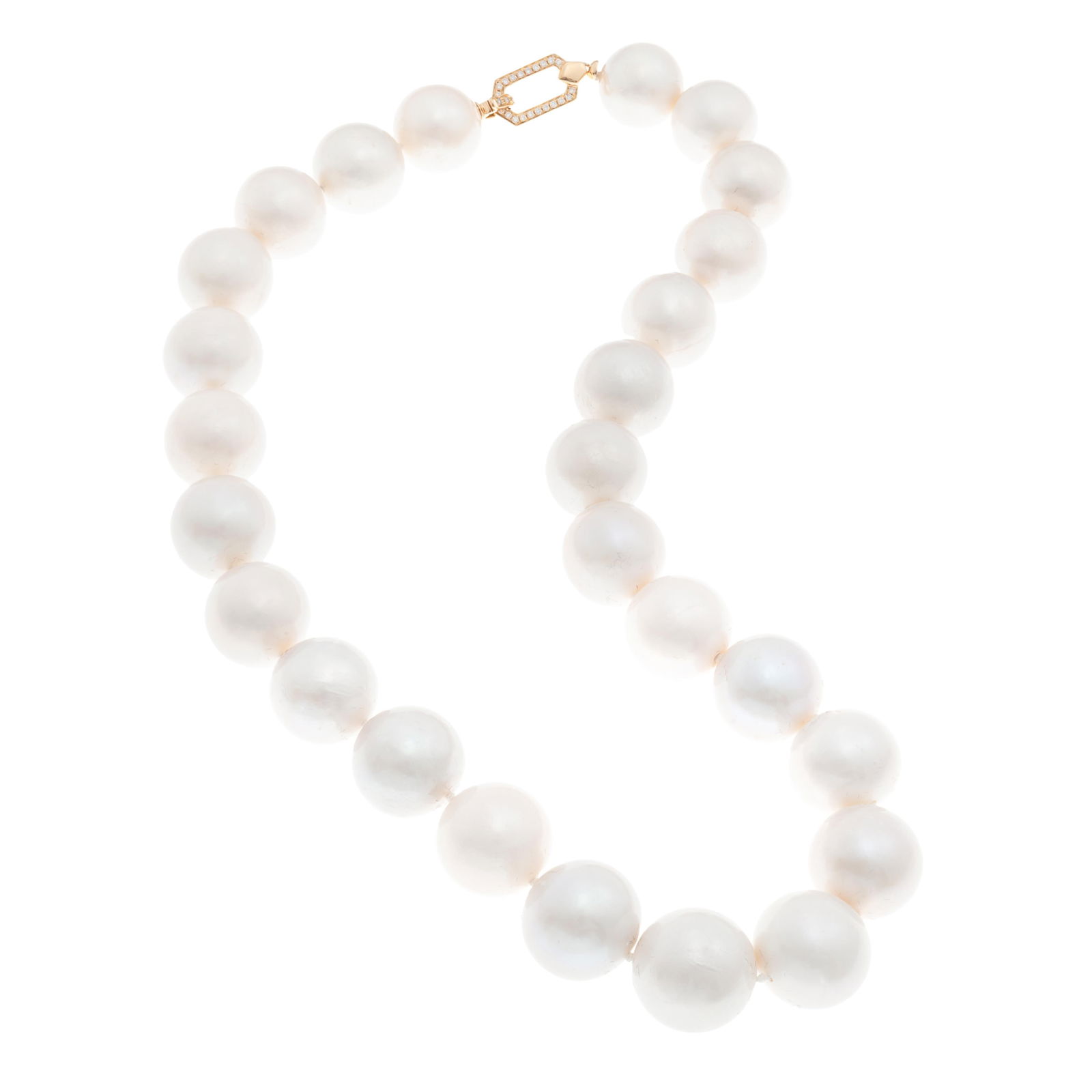 South Sea Cultured Pearl, Diamond, 14k Necklace (1 of 5)