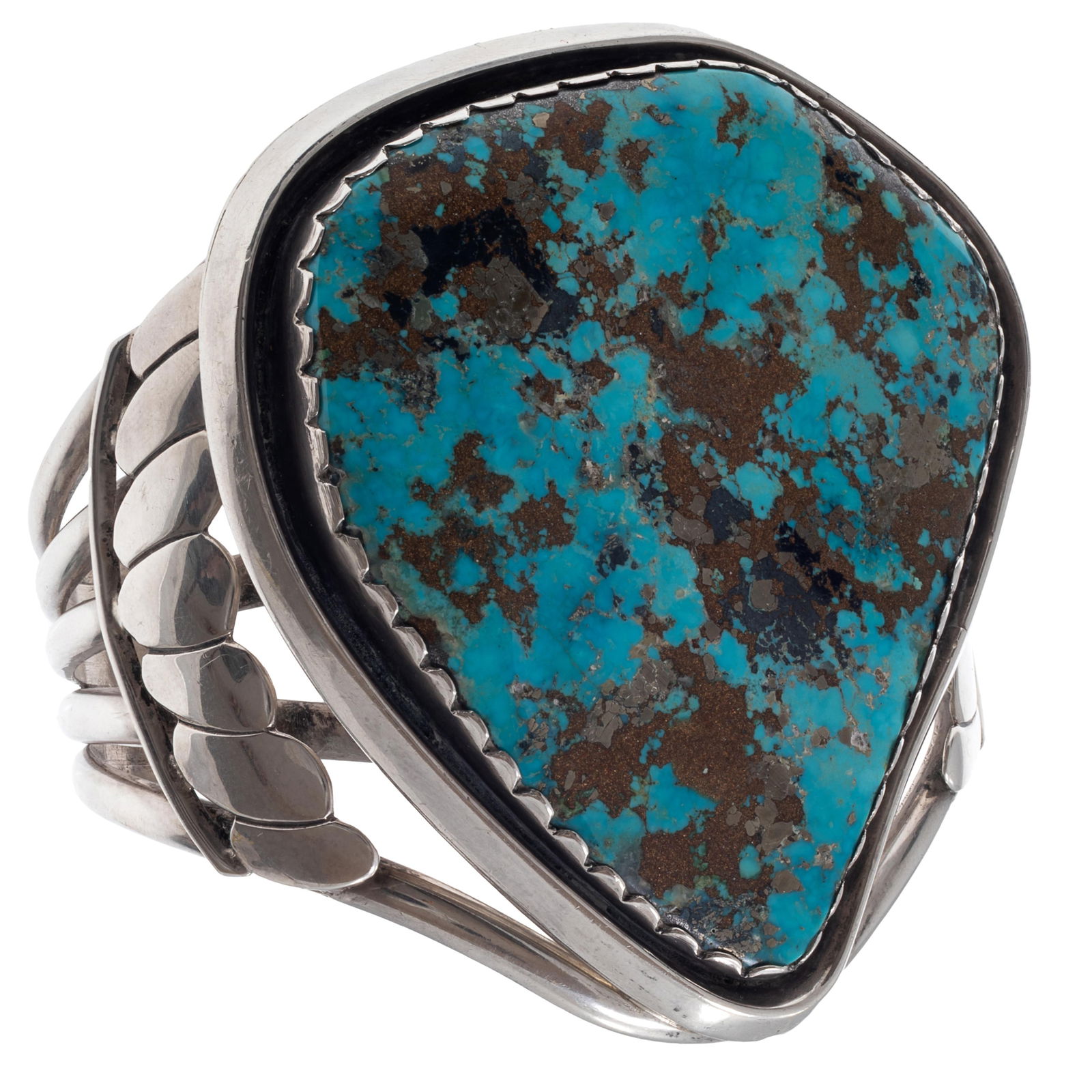 Navajo Turquoise, Sterling Silver Cuff Bracelet (1 of 5)