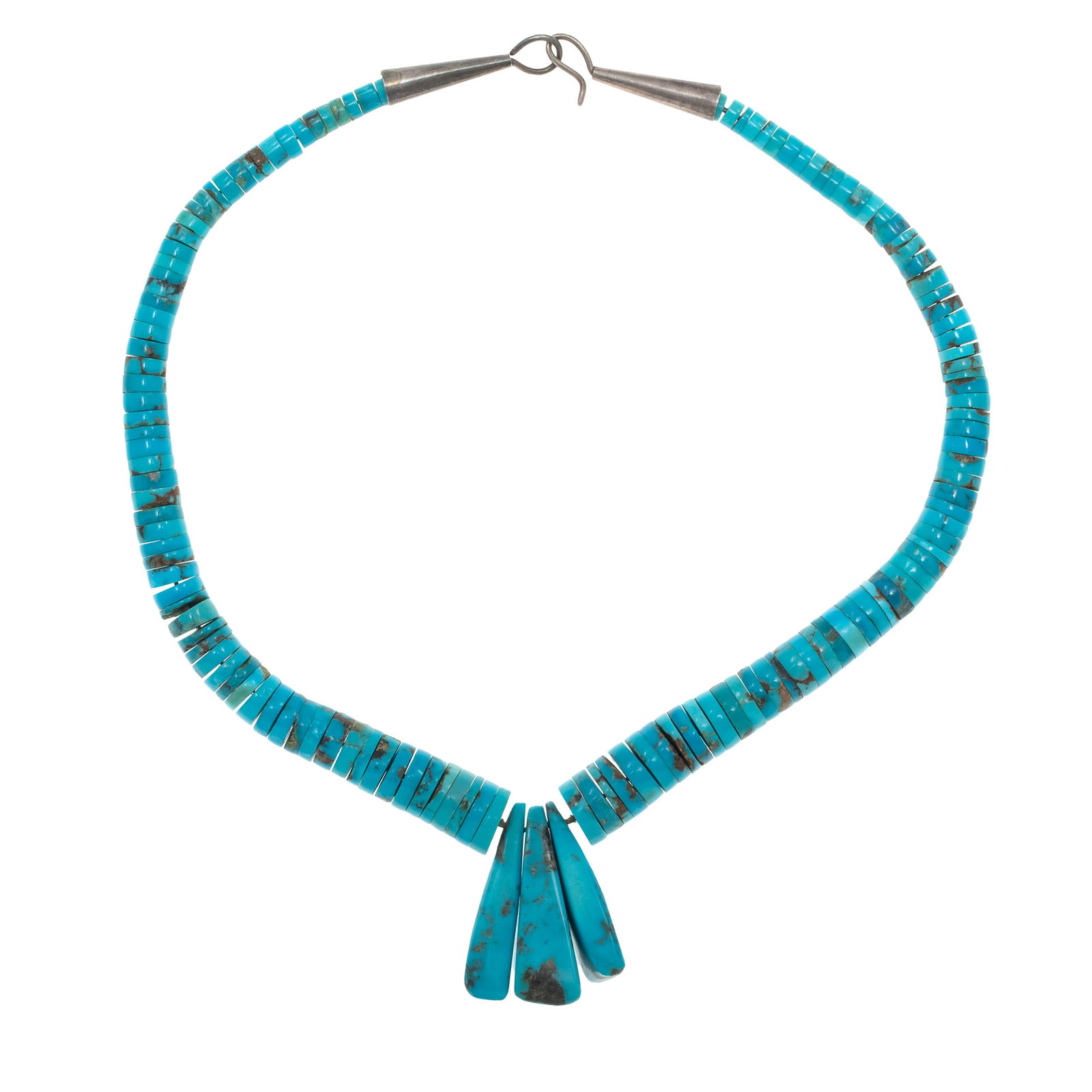 Santo Domingo Turquoise, Sterling Silver Necklace (1 of 4)