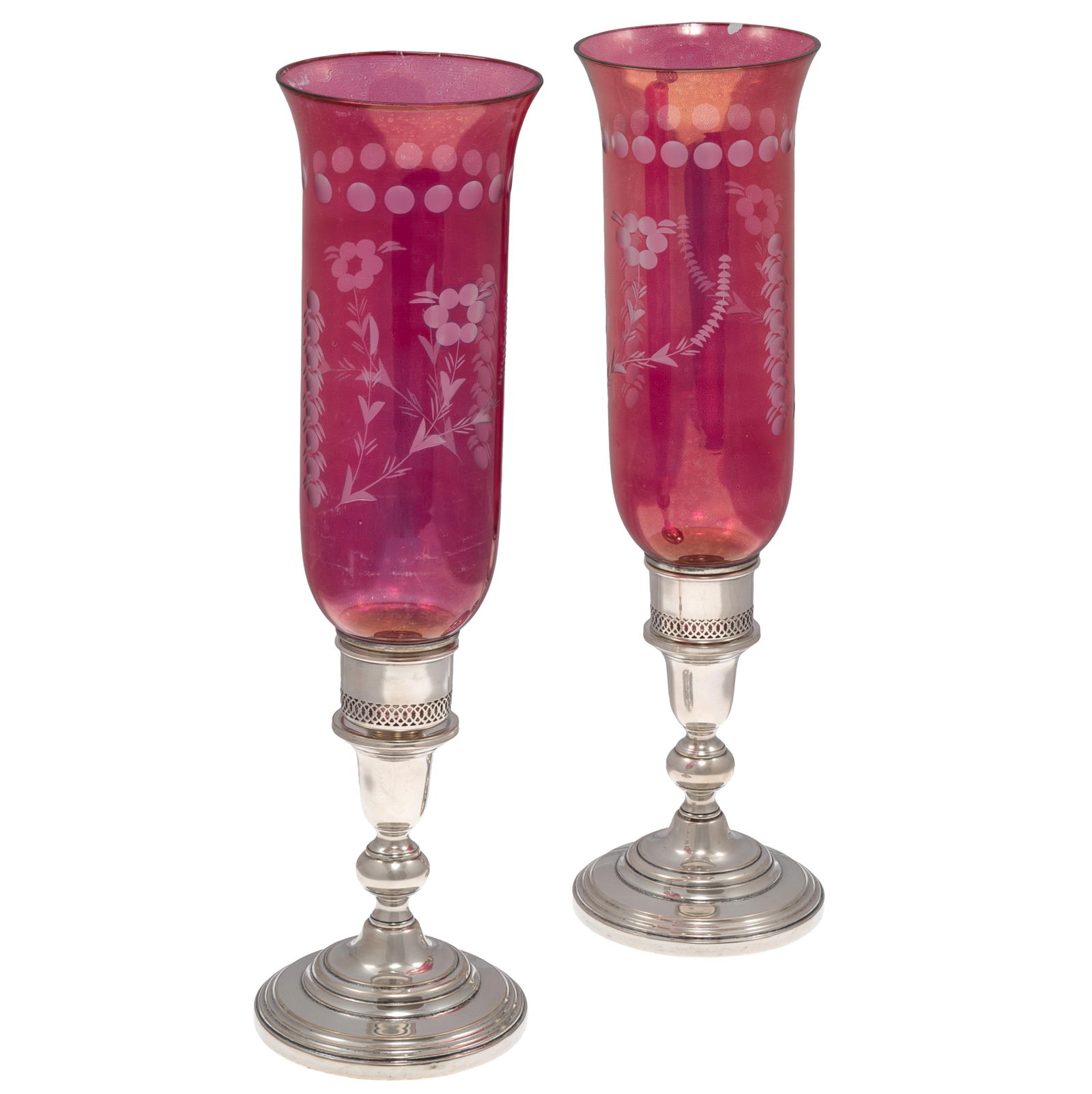 Pair of Sterling Silver Luster Candle Holders (1 of 4)