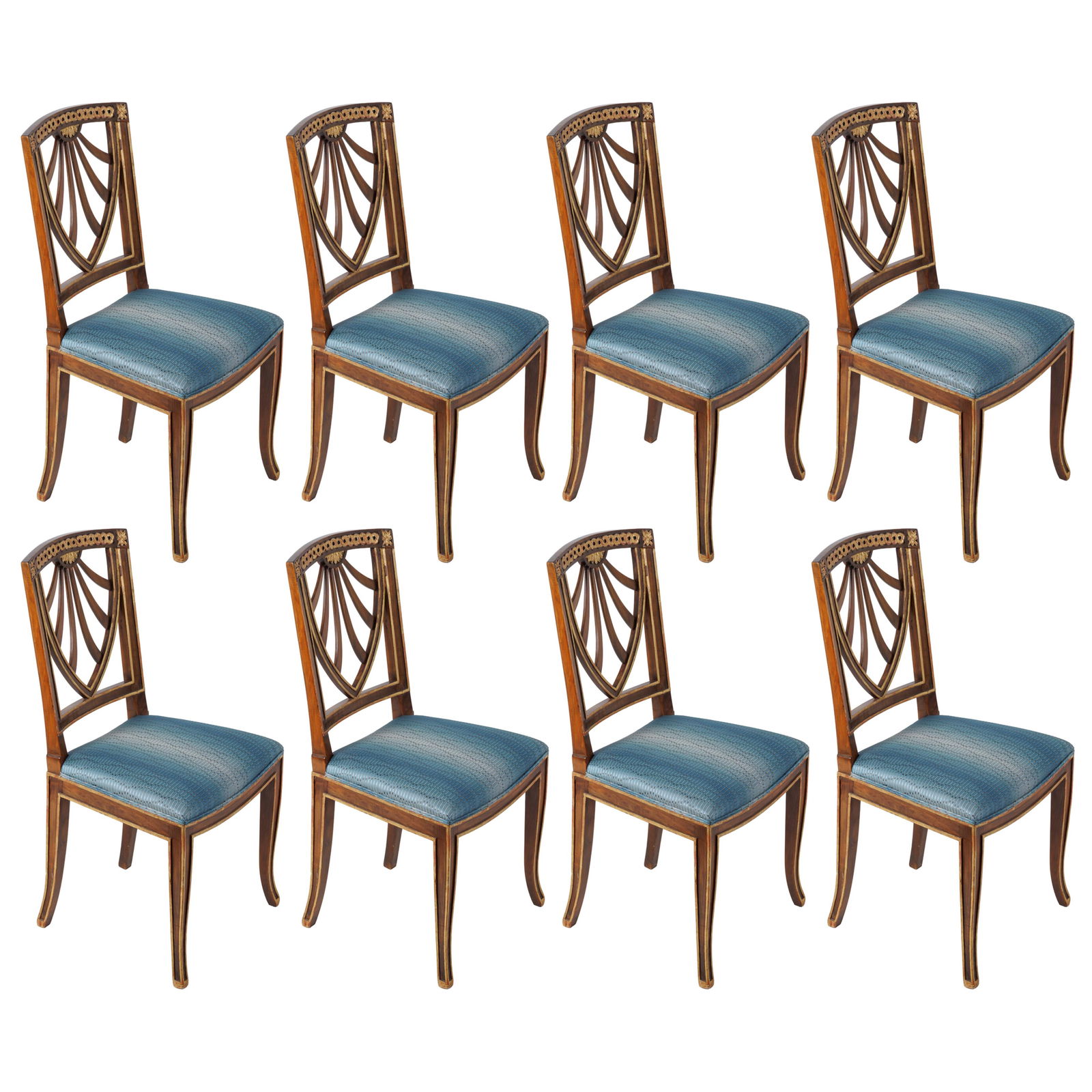 Eight Regency Neoclassical Dining Chairs (1 of 10)