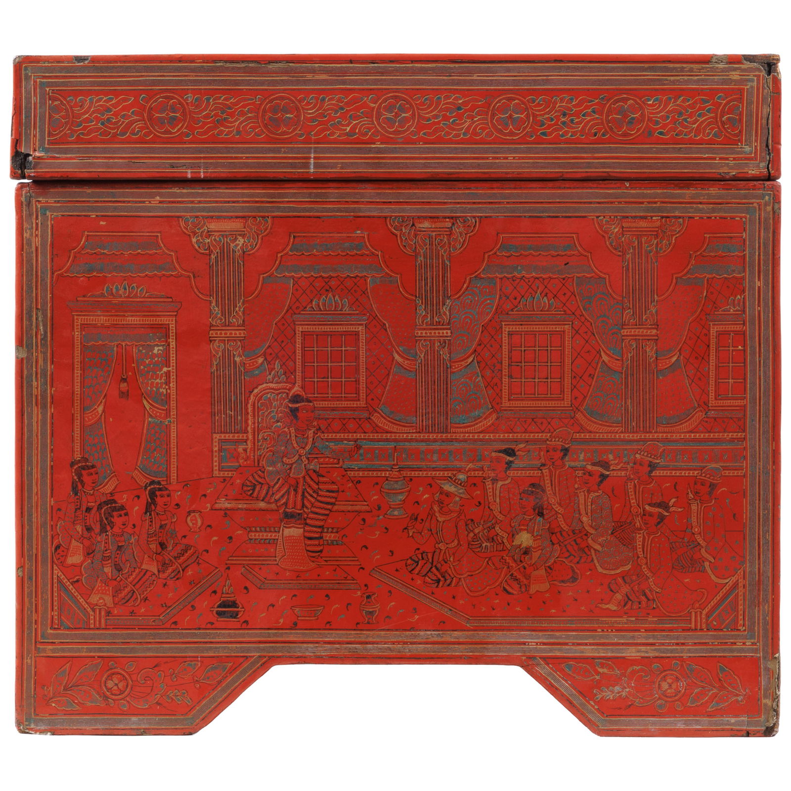 Chinese Red Lacquer Trunk - 5
