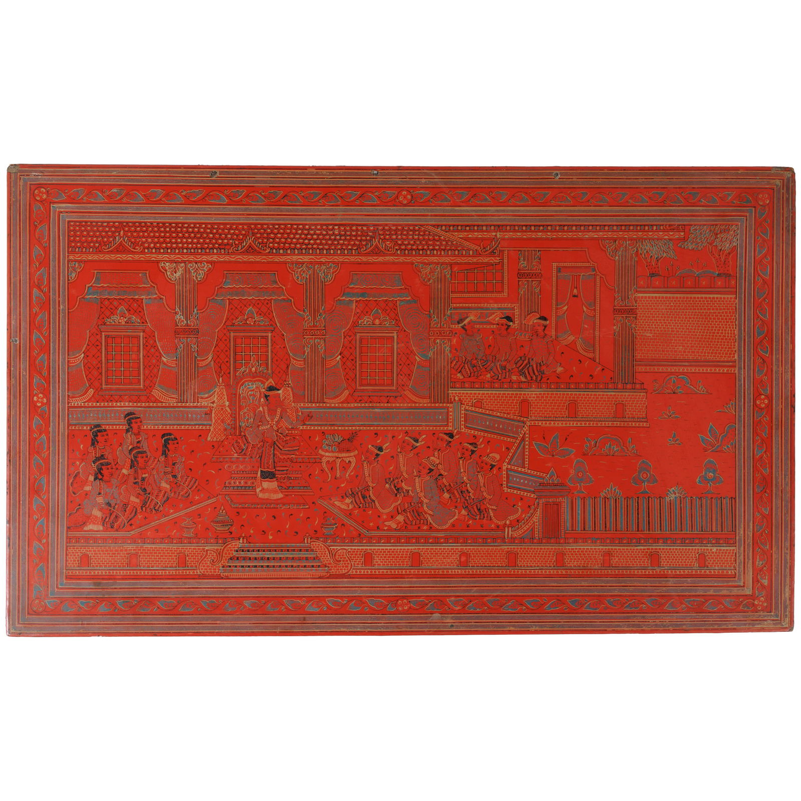 Chinese Red Lacquer Trunk - 6