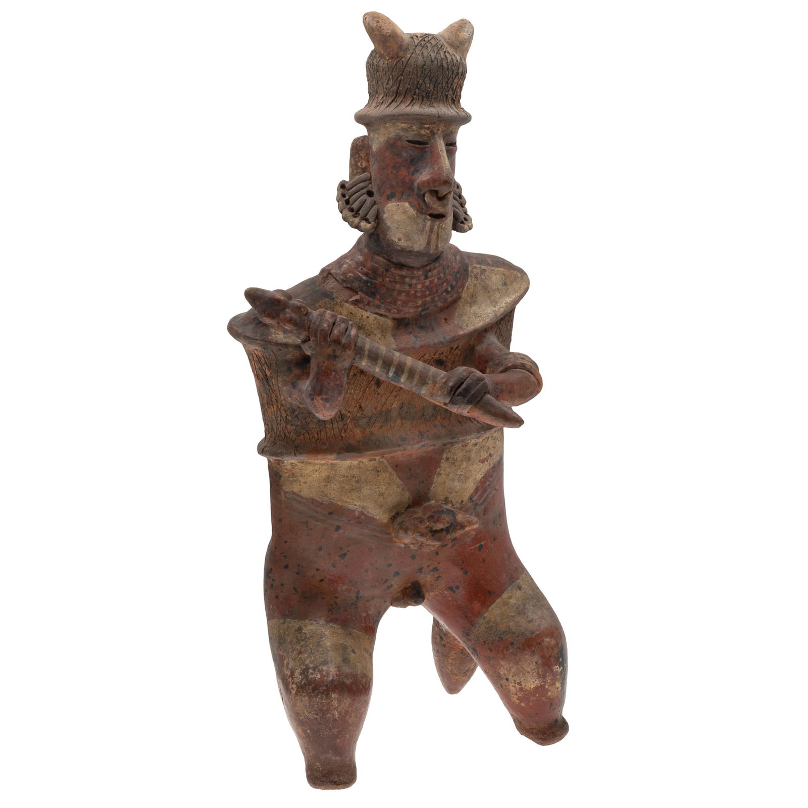 Pre Columbian Standing Figure of a Warrior, Nayarit, West Coast (1 of 8)