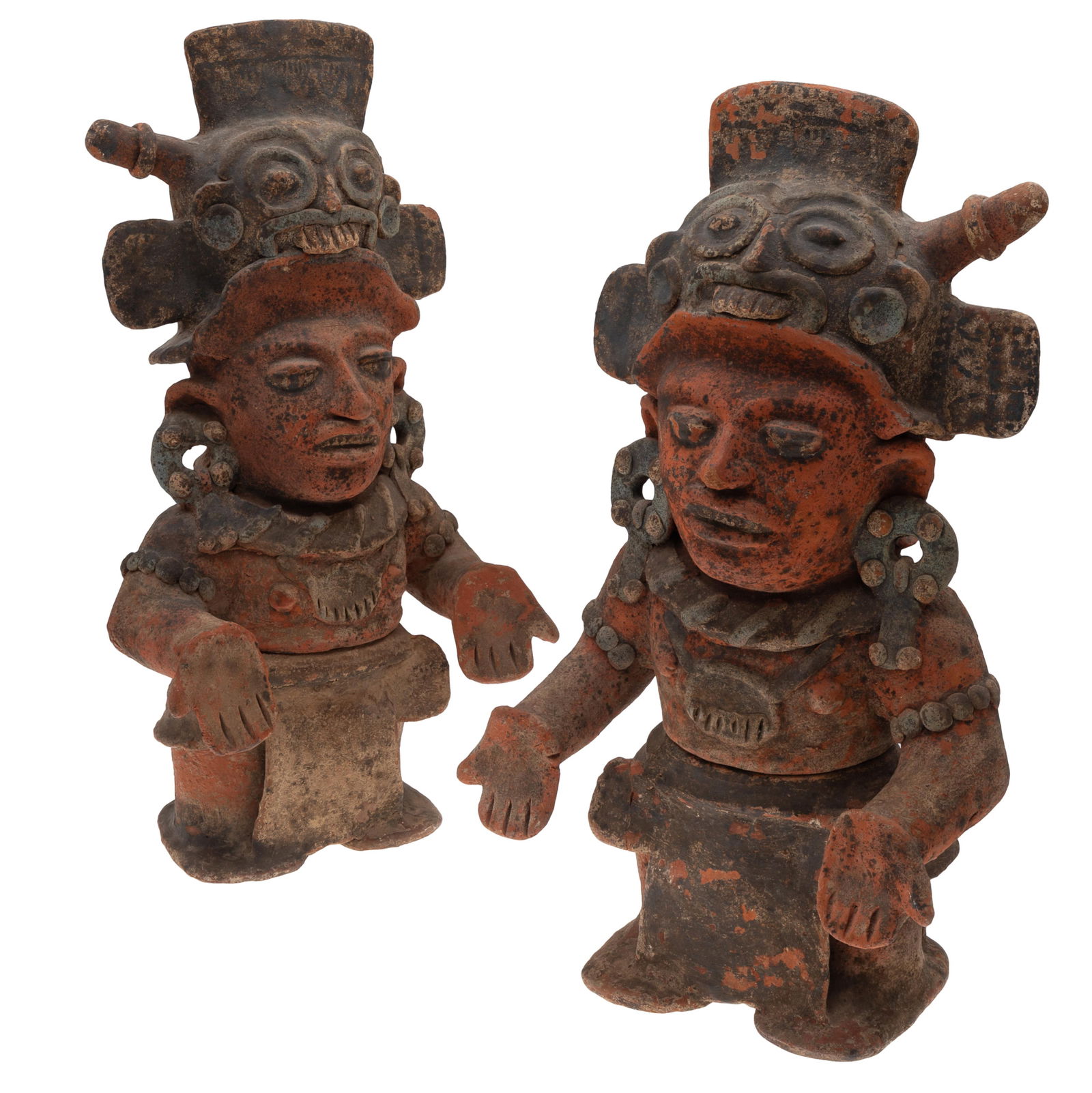 Pair of Post Classic Mayan Ceramic Tomb Attendants (1 of 8)