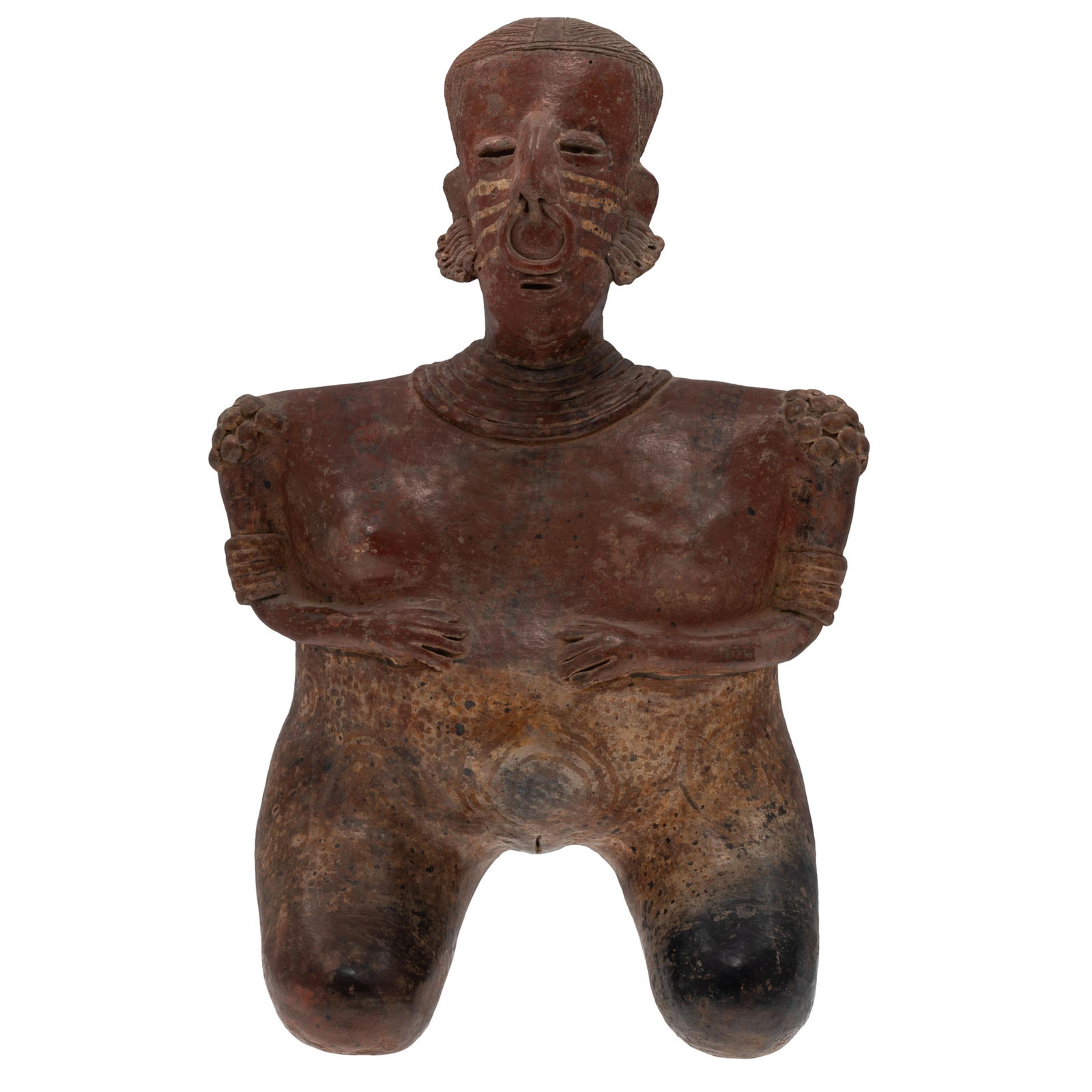 Kneeling Female Figure, Nayarit, West Coast Cultures Mixtec; 200BC--AD200 (1 of 7)