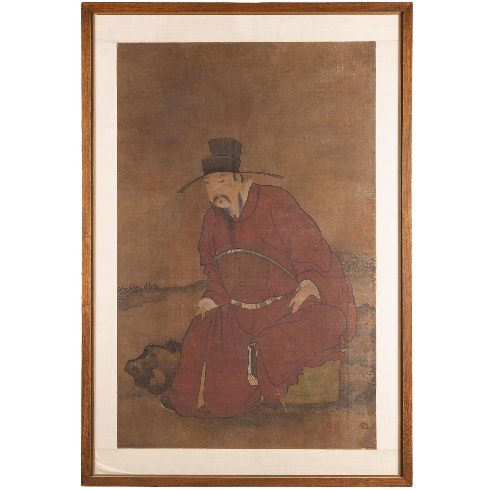 Official in Song Attire: Official in Song AttirePictured in traditional hat and robes.Framed 19in. x 40in (48cm. x 102cm)