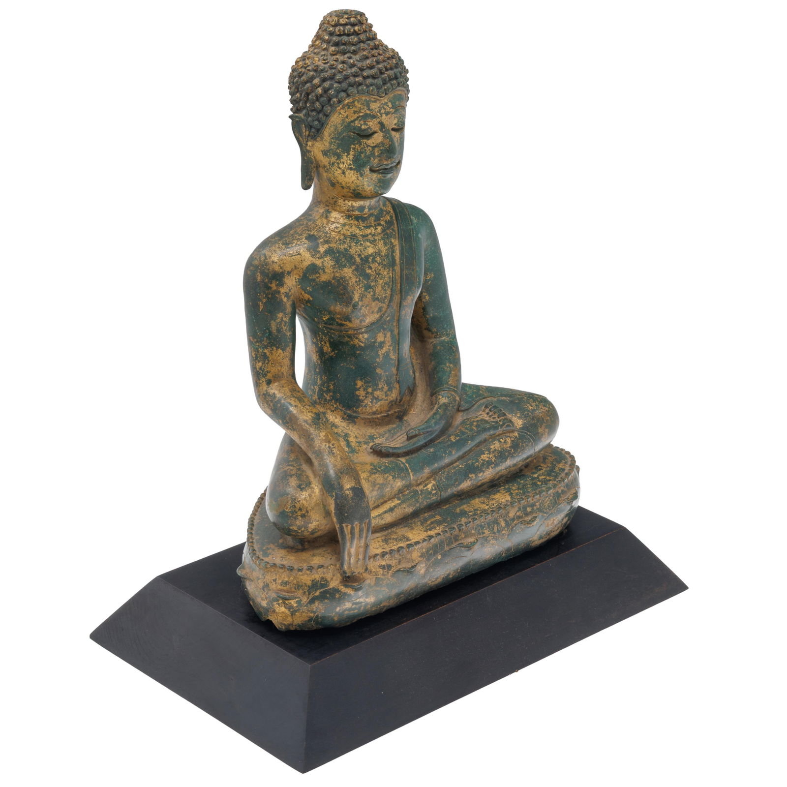 Northern Thai Cast and Parcel Gilt Bronze Buddha (1 of 9)