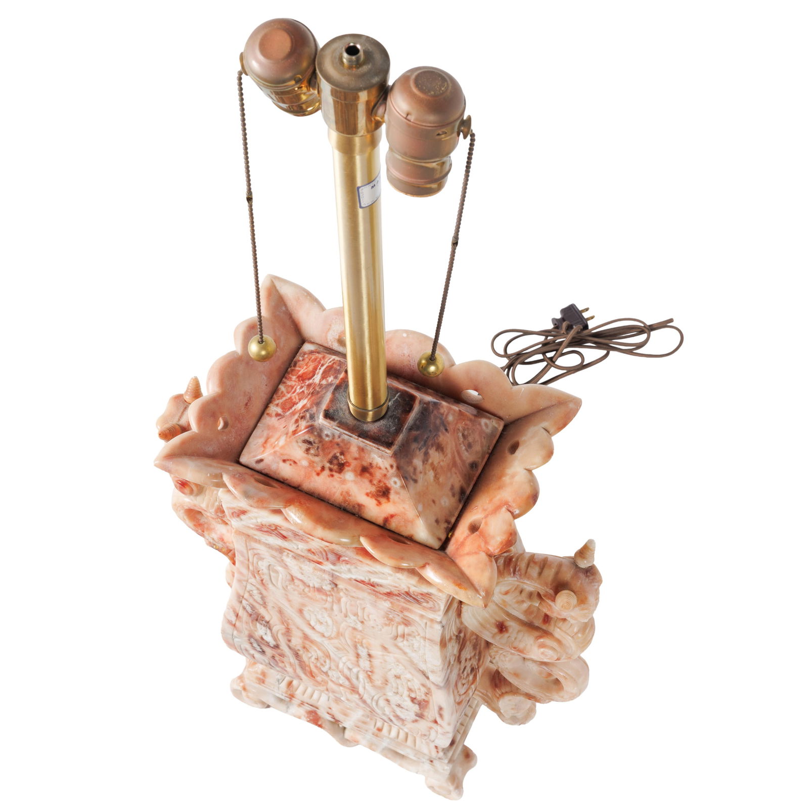 Carved Stone Table Lamp - 10