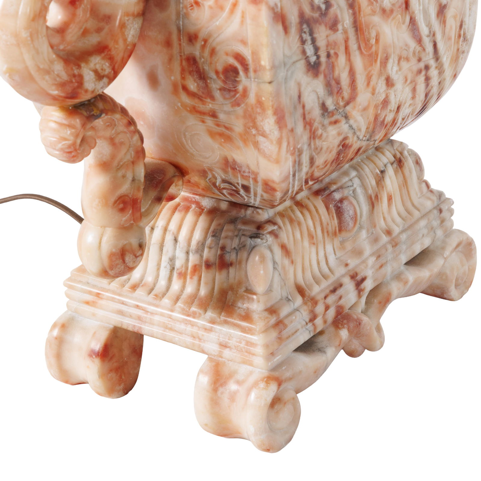 Carved Stone Table Lamp - 6