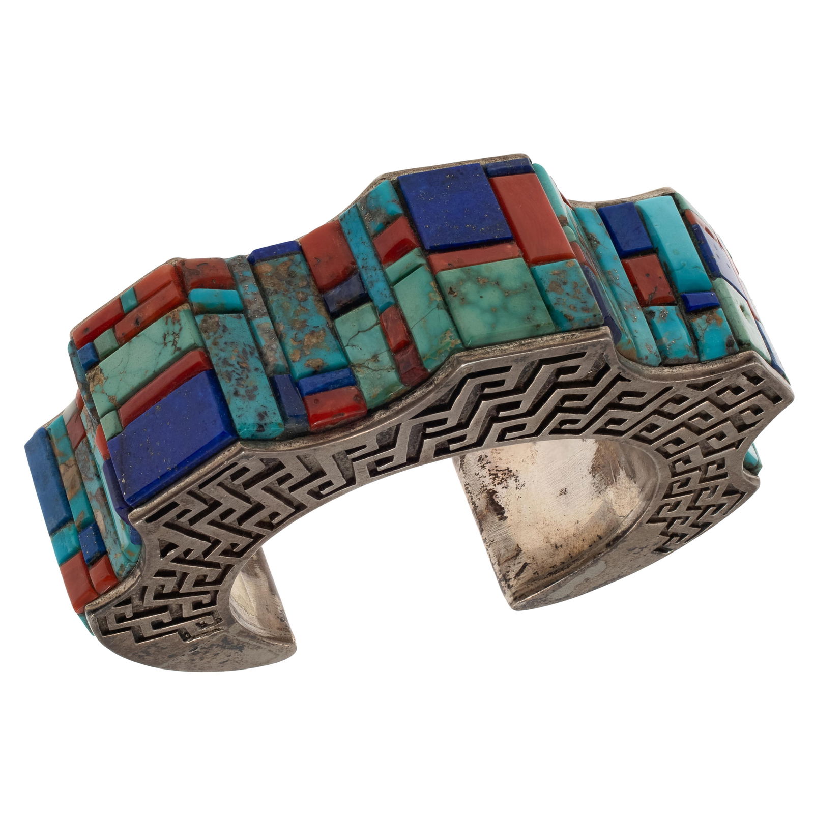 Navajo Multi-Stone, Sterling Silver Bracelet, Hank Whitethorne (1 of 7)