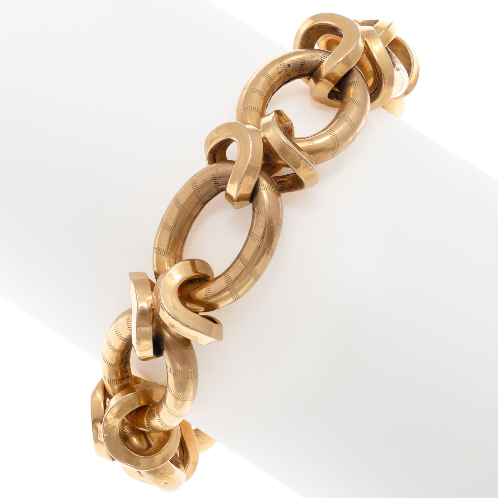 18k Yellow Gold Fancy Link Bracelet (1 of 5)