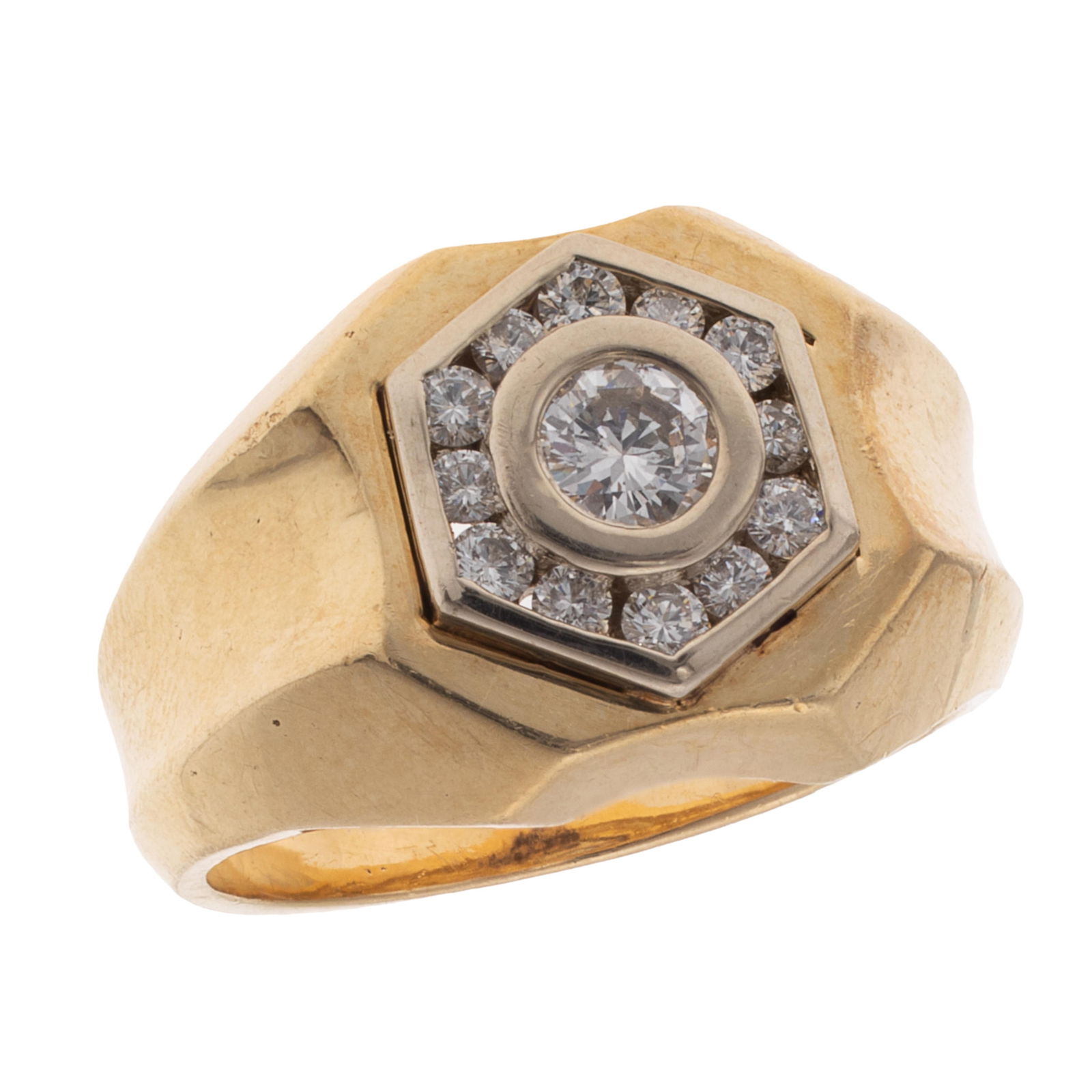 Gent's Diamond, 14k Yellow Gold Ring (1 of 5)