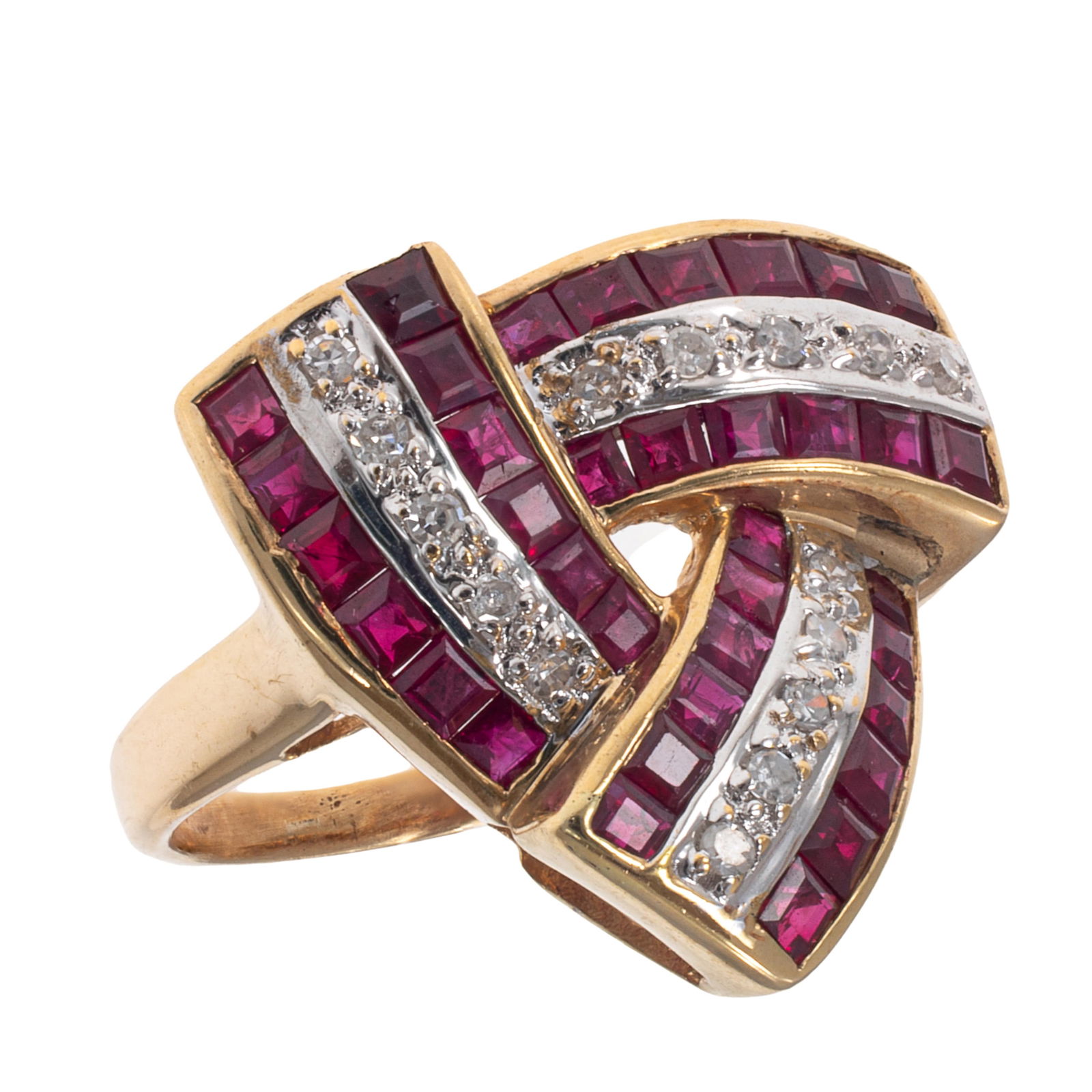 Diamond, Ruby, 14k Yellow Gold Ring (1 of 5)