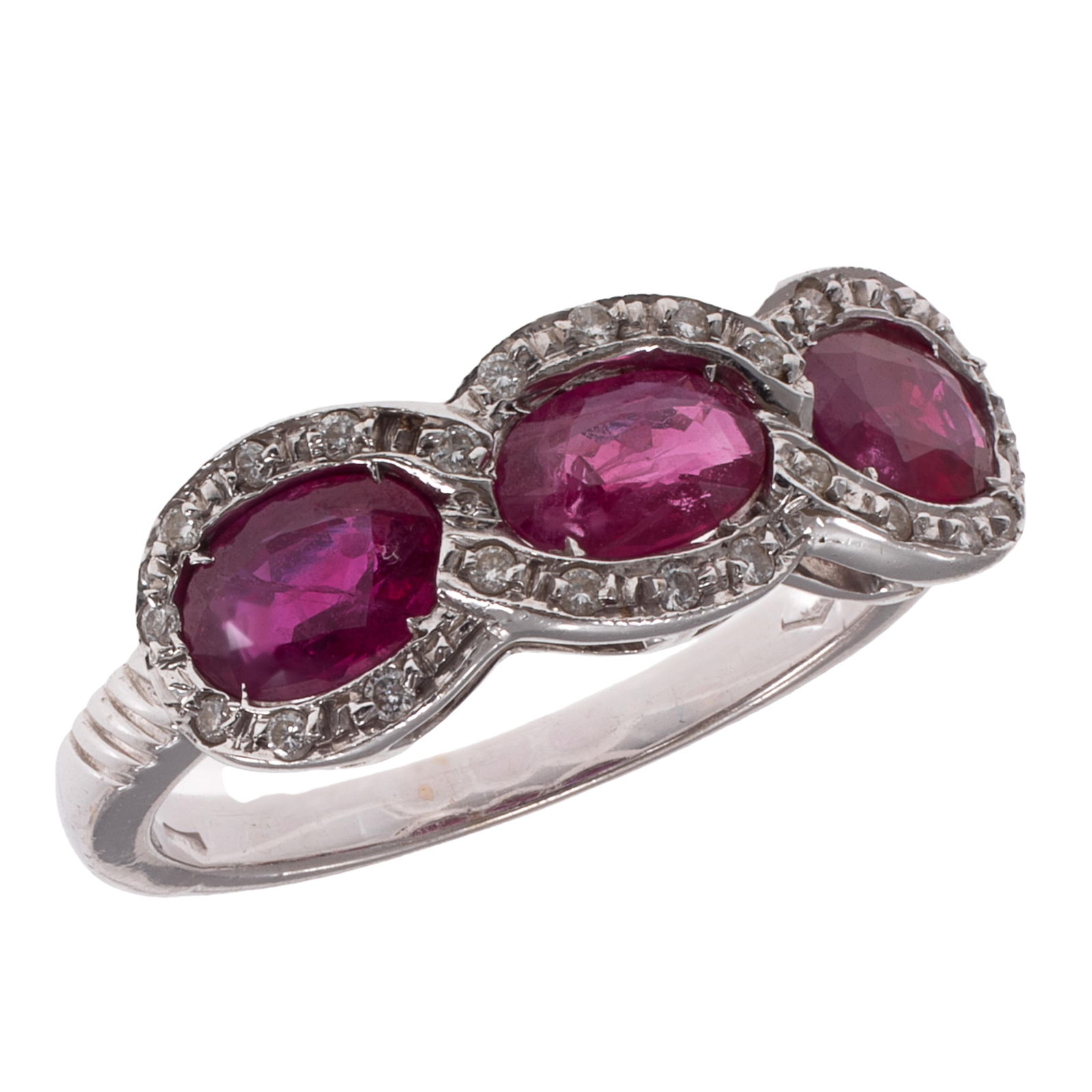 Ruby, Diamond, 14k White Gold Ring (1 of 5)