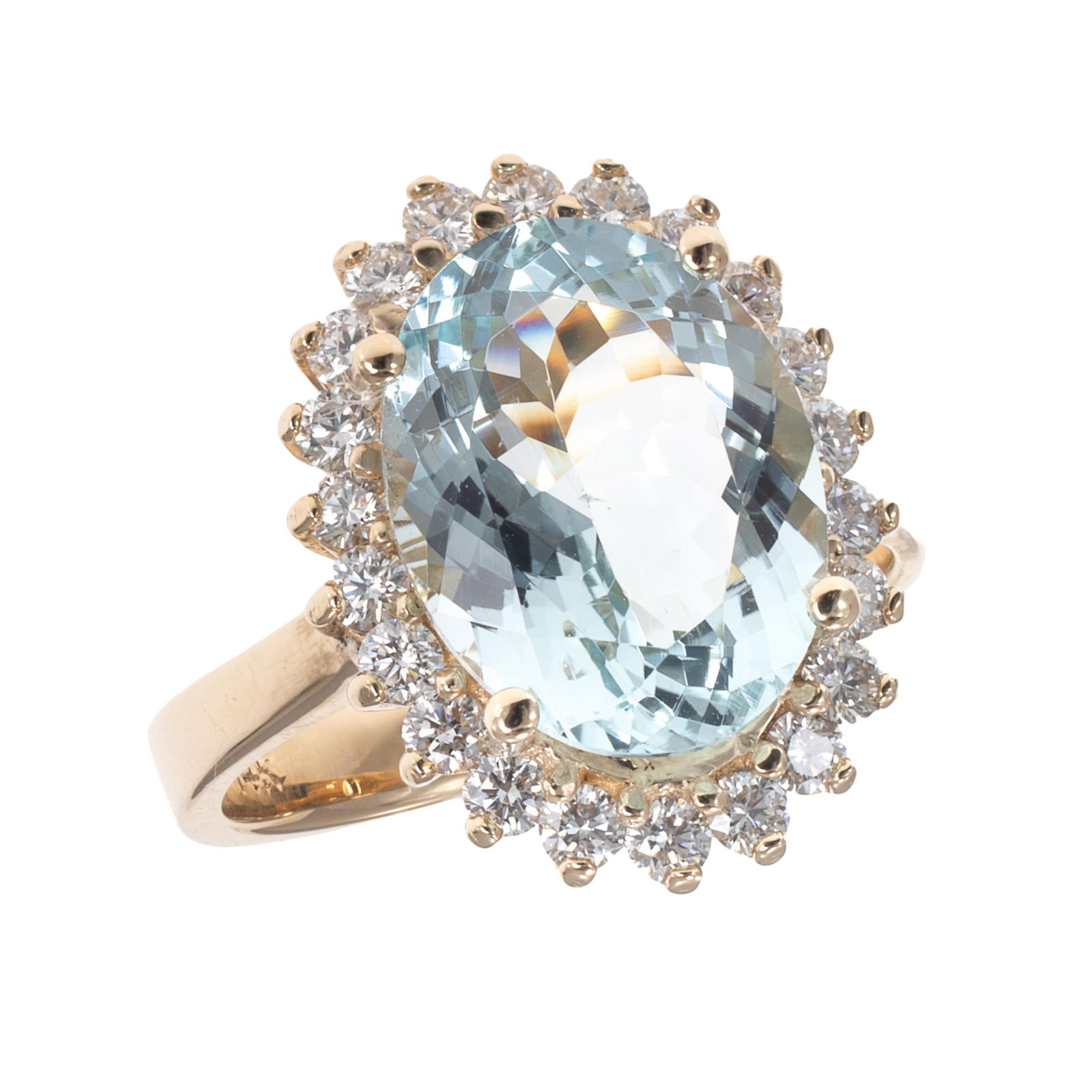 Aquamarine, Diamond, 14k Yellow Gold Ring (1 of 6)