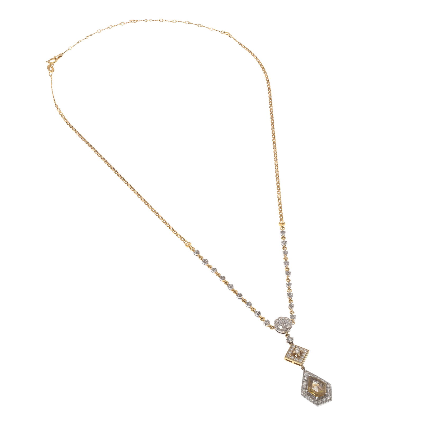Diamond, Colored Diamond, 18k Necklace (1 of 6)