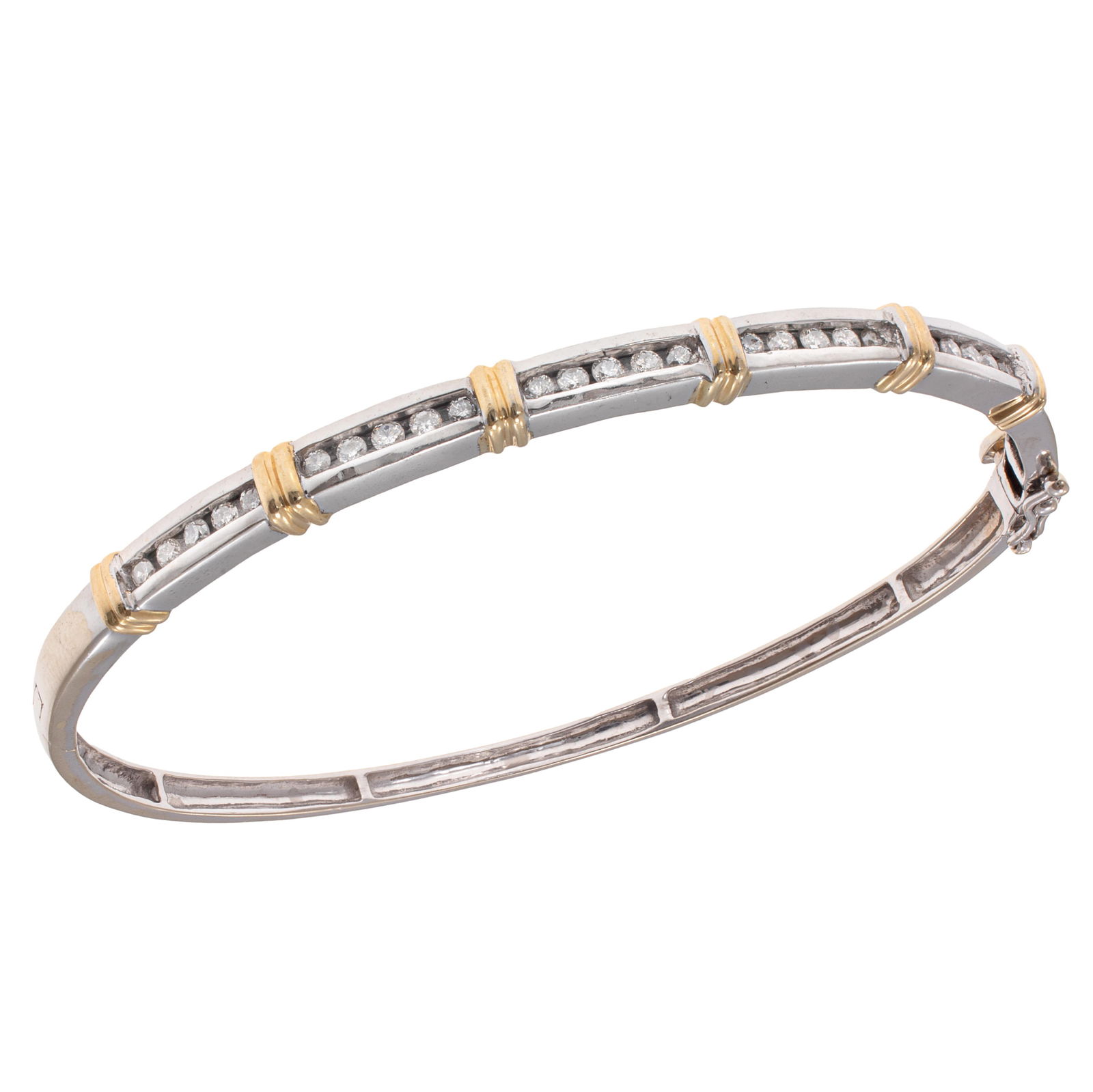 Diamond, 14k White and Yellow Gold Bracelet (1 of 6)