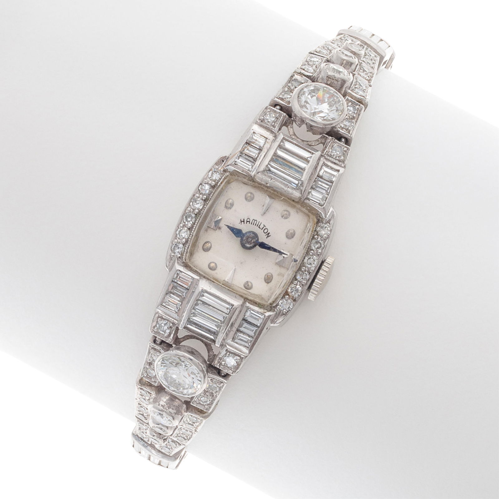 Ladies Hamilton Diamond, Platinum Wristwatch (1 of 5)