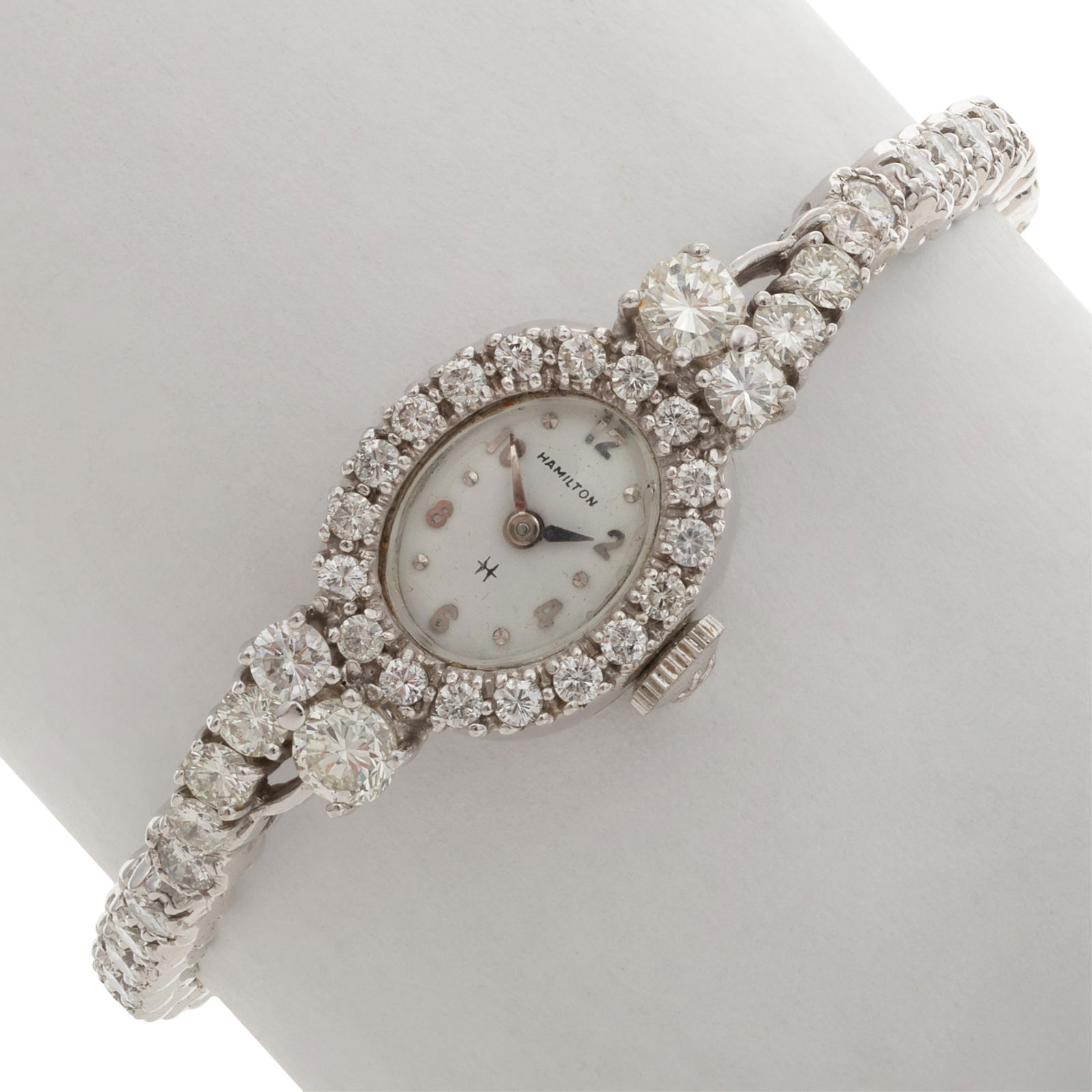 Ladies Hamilton Diamond, 14k White Gold Wristwatch (1 of 4)