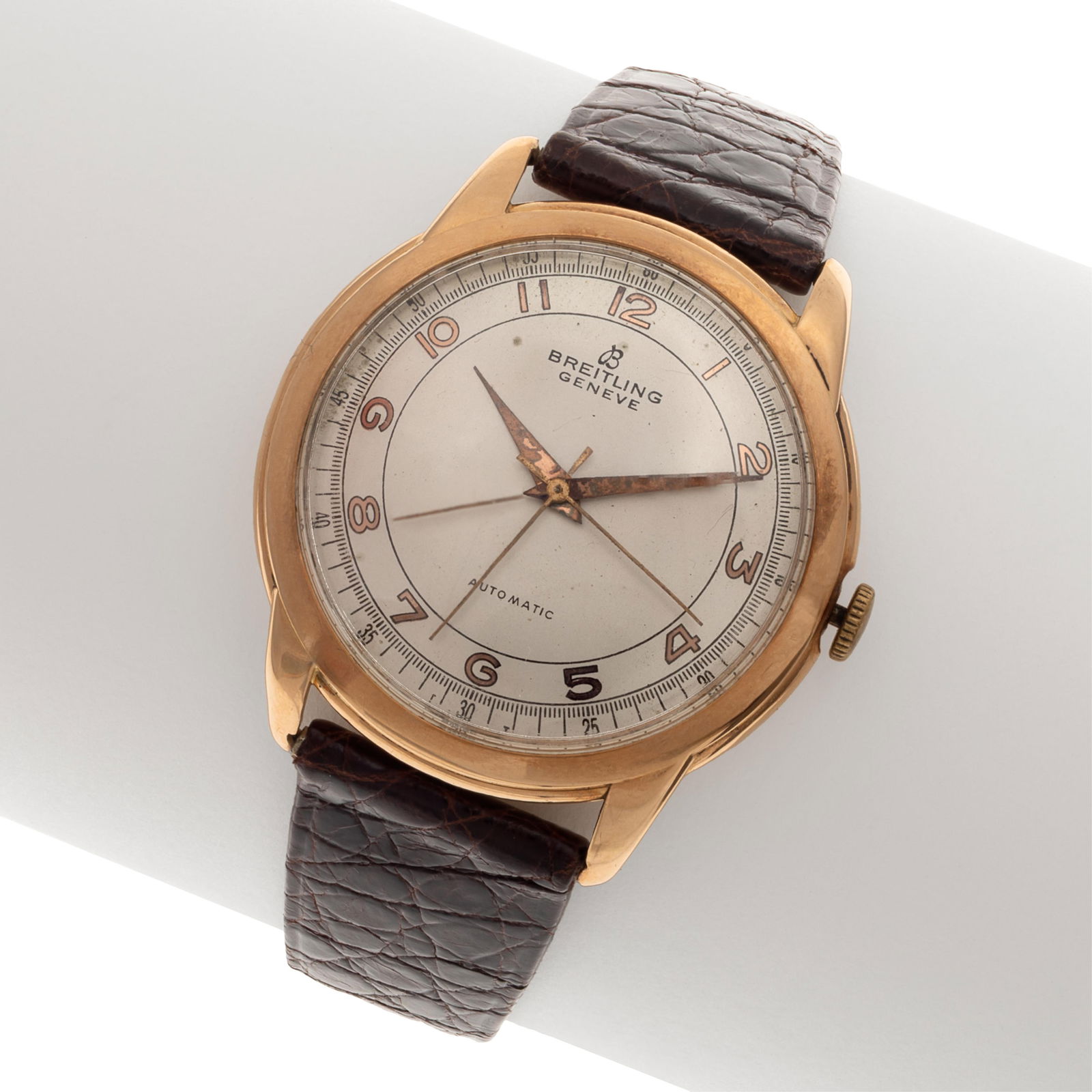 Vintage Breitling 18k Rose Gold Wristwatch (1 of 5)