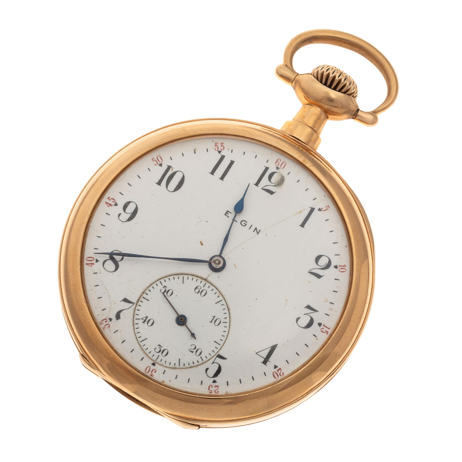 Elgin 14k Yellow Gold Open Face Pocket Watch (1 of 5)