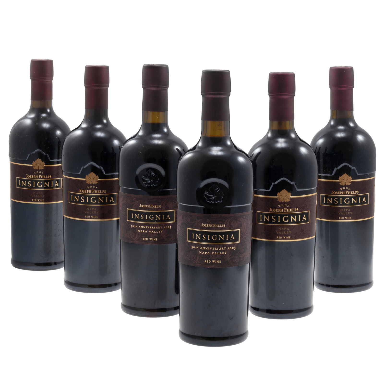 Joseph Phelps Insignia: Joseph Phelps InsigniaNapa Valley Red Wine6 bottles (75cl) per lot including:Condition: no issues noted.2 - 20012 - 20022 - 2003All wine is sold 'as-is,' with no guarantees regarding proven