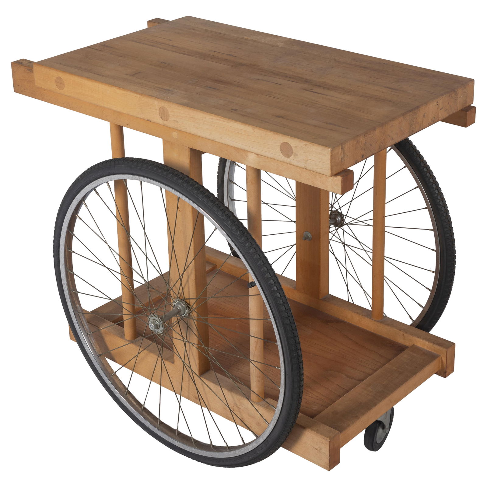 Butcher Block Bar Cart, Bill W. Sanders (1 of 8)