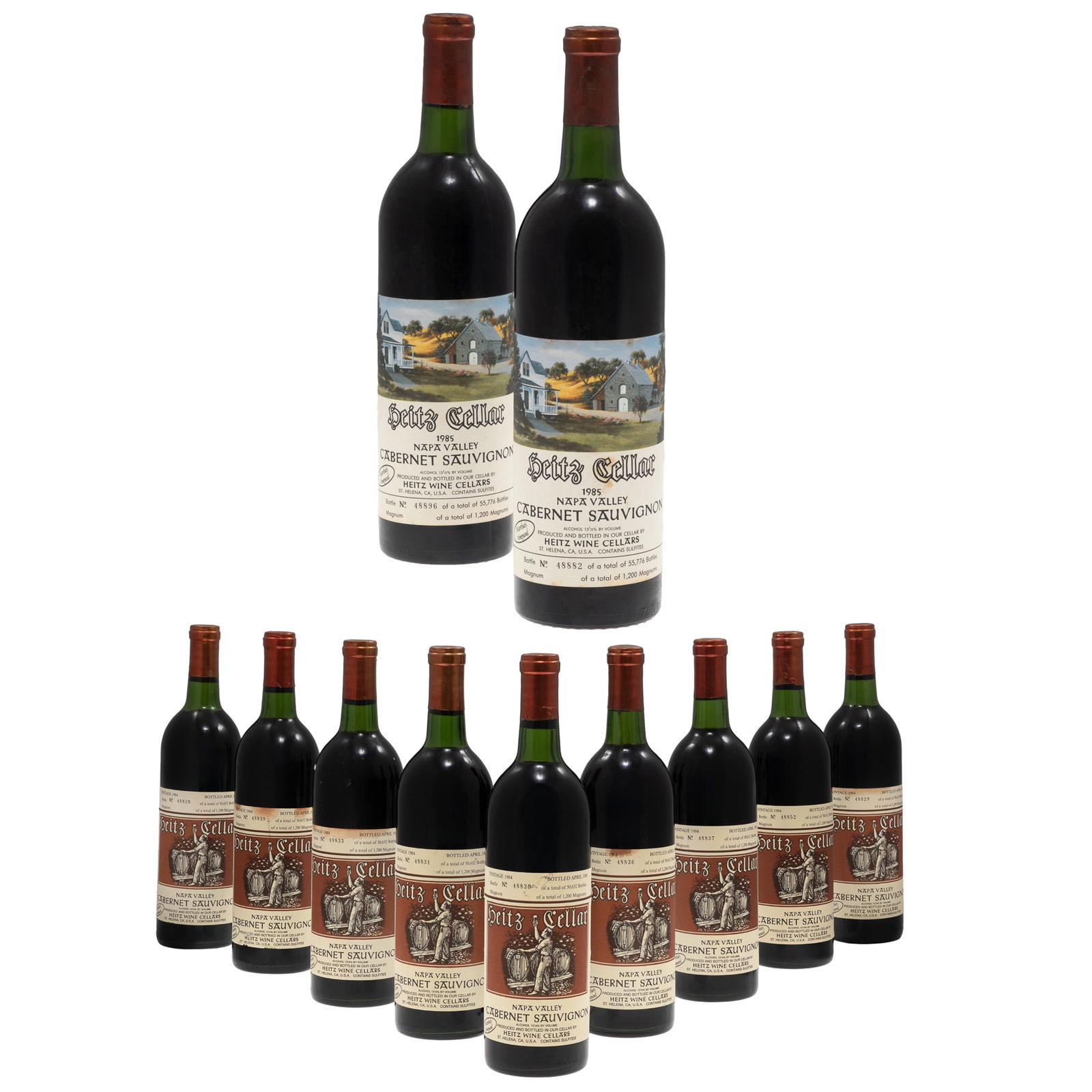1984, 1985 Heitz Cellars Martha's Vineyard Cabernet Sauvignon (1 of 5)