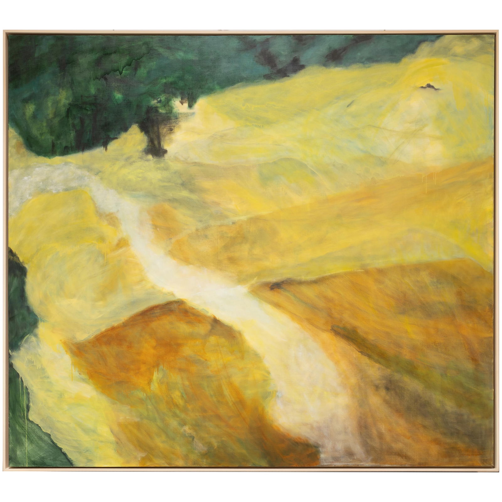 Lynn Glaser (American, Contemporary).: Lynn Glaser (American, Contemporary).Wanderung (The Journey): Naturpfad (Nature Path), 1999.Oil on linen, signed and dated 'Glaser 99' on reverse of canvas79 1/2 x 90 in (201.9 x 228.6cm)81 1/2 x 92 i